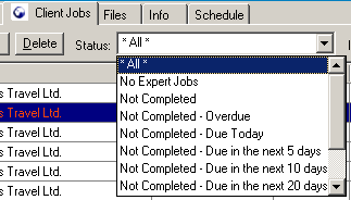 client jobs status